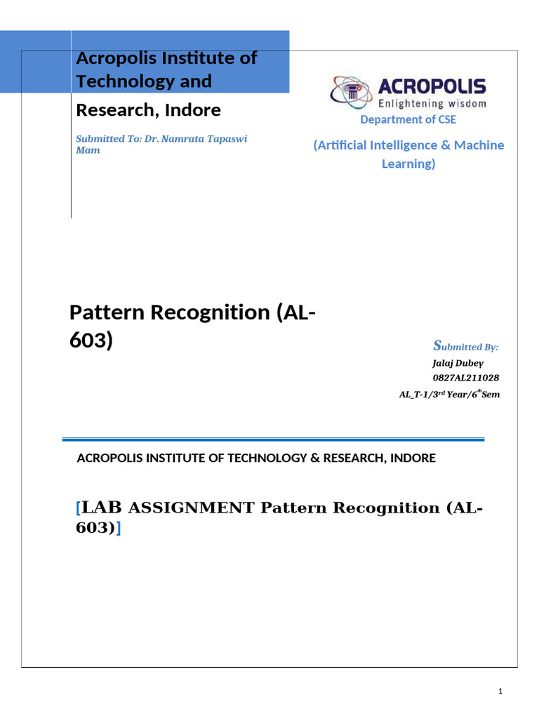 Python Programs for Pattern Recognition | PDF | Matrix (Mathematics ...