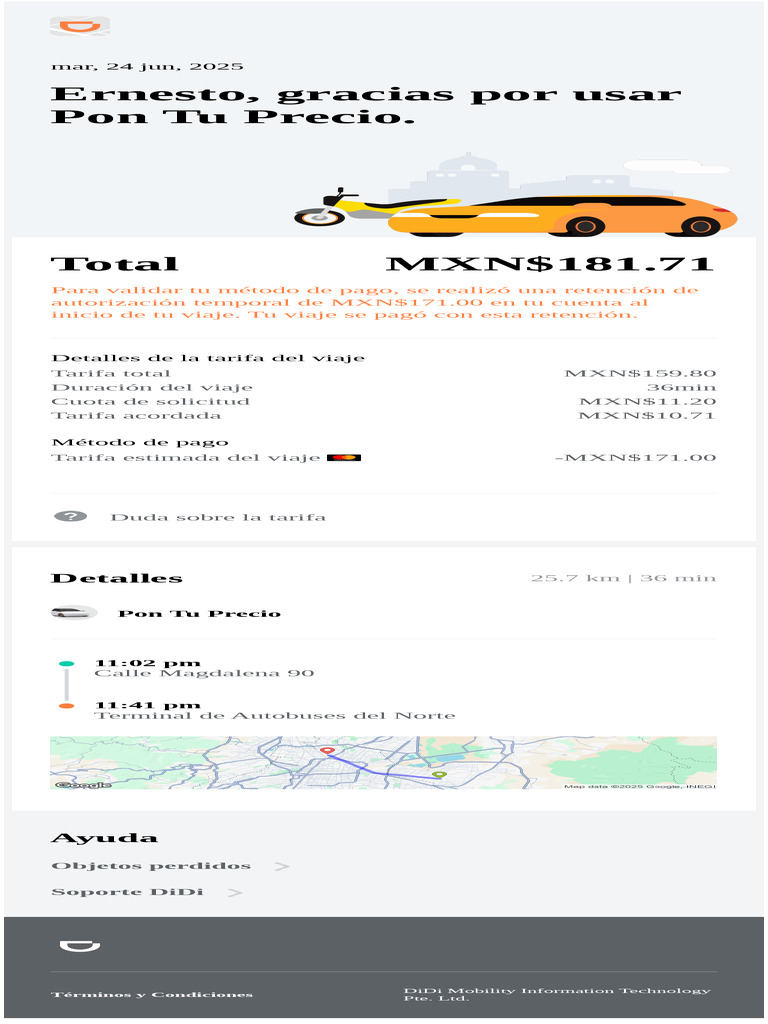Detalles de la cuota de solicitud DiDi | PDF