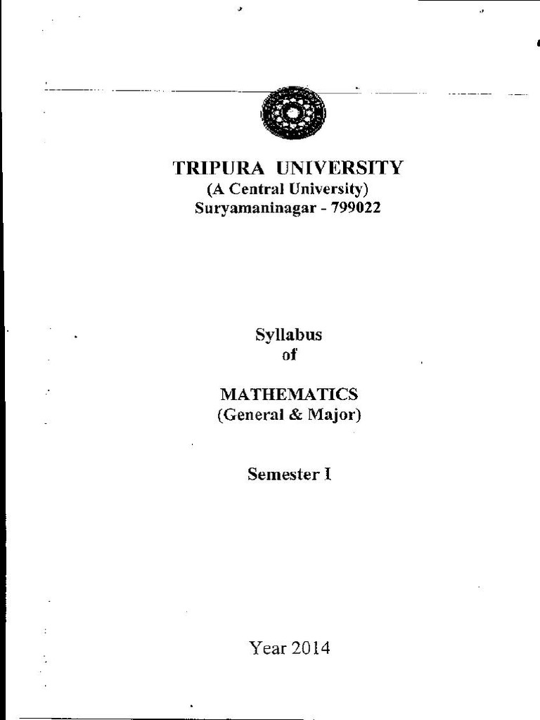 Mathematics Ug 1 ST Sem | PDF