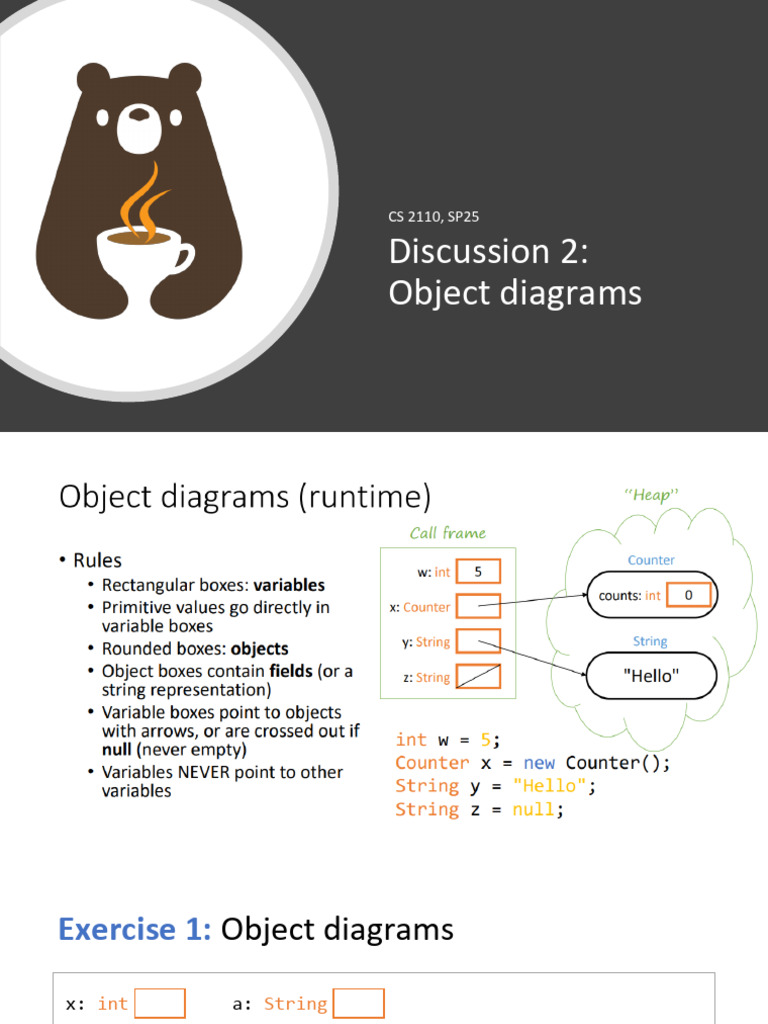 Object Diagrams and Arrays in Java | PDF