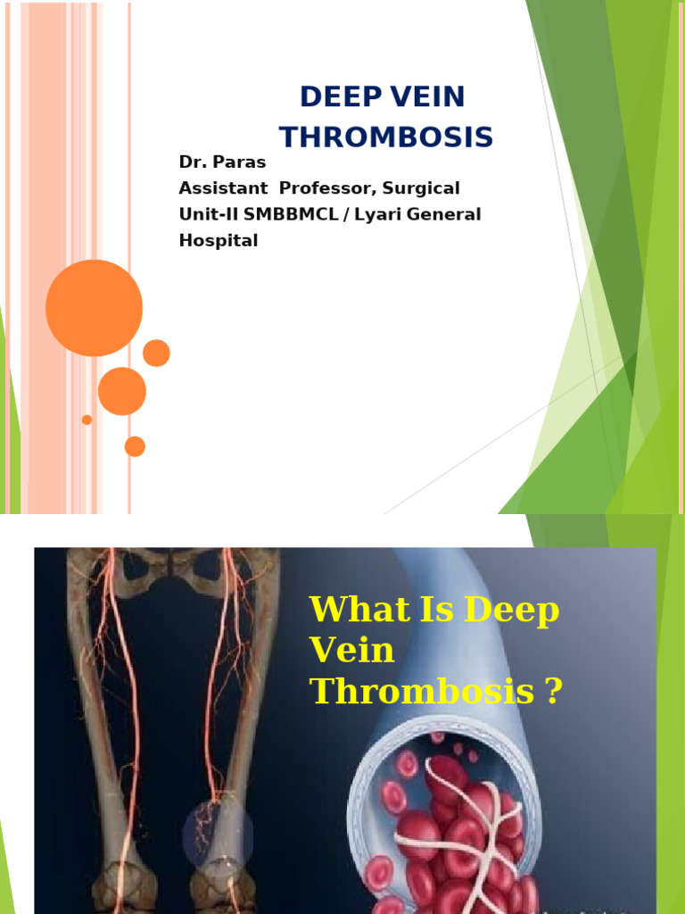 DVT Overview and Management Strategies | PDF | Thrombosis | Vein