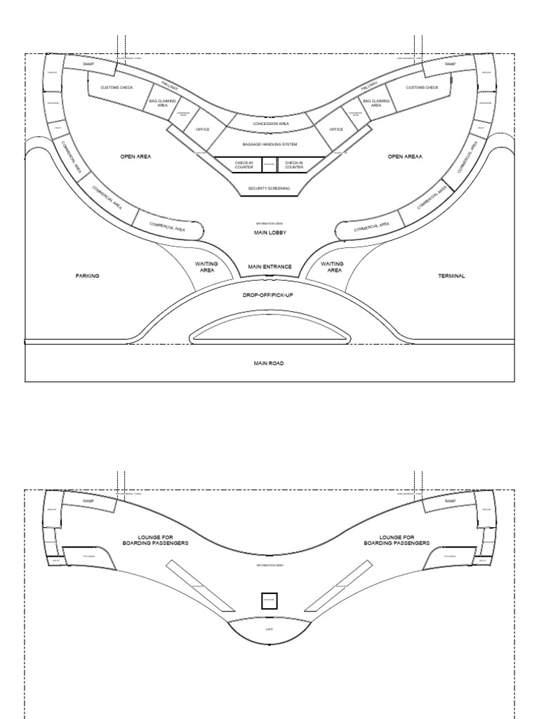 Airport Terminal Layout and Facilities | PDF | Transport | Aviation