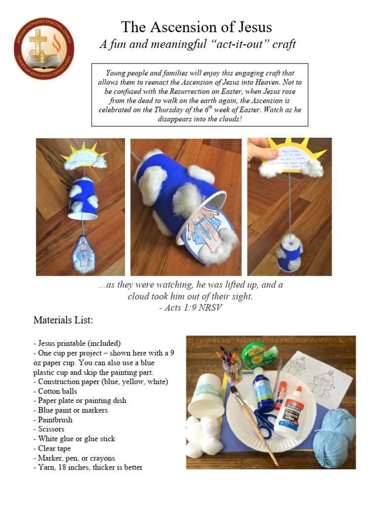 Ascension Day Sunday Craft | PDF | Ascension Of Jesus