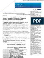 Resolucao 12/2007-TJBA Regimento Interno Juizados Especiais e Turmas Recursais