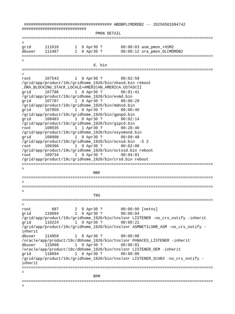 OLCMDRDB2 Instance Overview | PDF | Databases | Computing