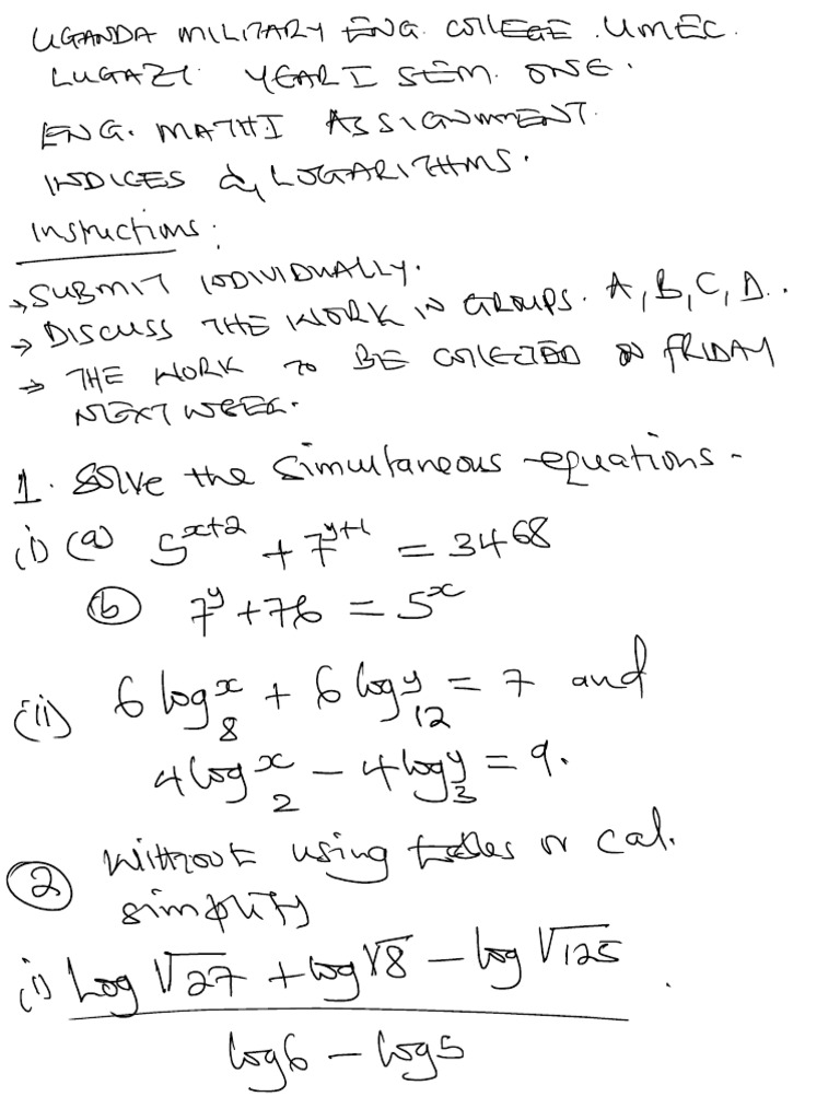 Assignment Eng - Math1 Umec | PDF