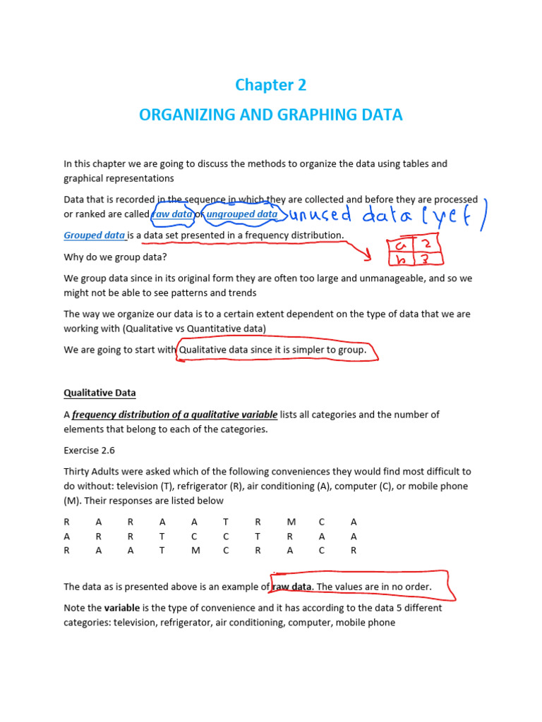 Lecture Notes Chapter 2 - Organizing Data | PDF | Mode (Statistics ...