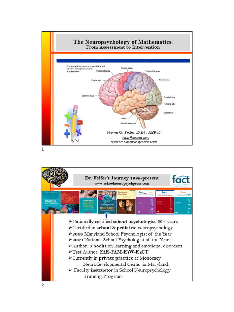 Feifer's Math Assessment Insights | PDF | Mathematics | Executive Functions