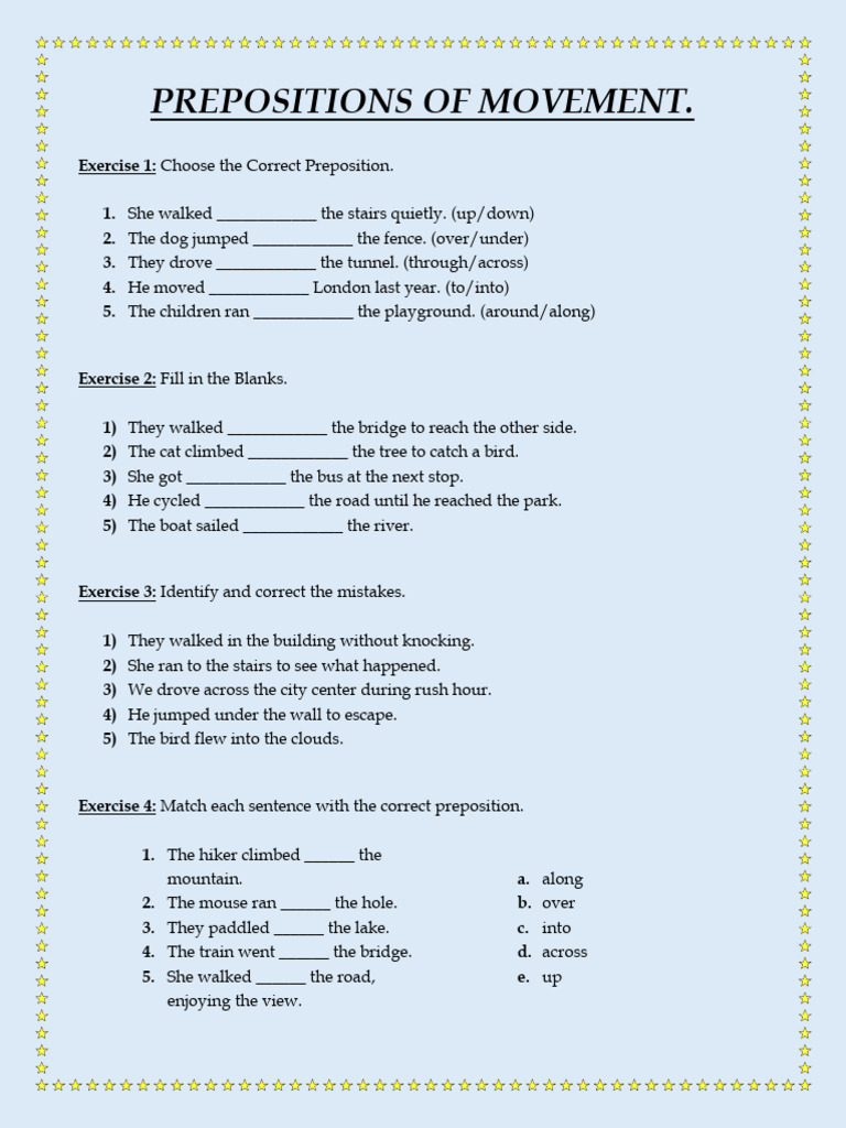 Prepositions of Movement | PDF