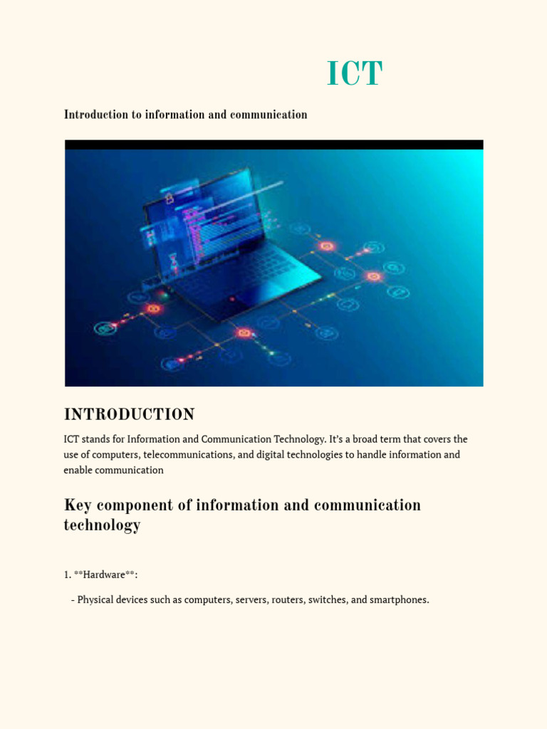 Basics of Information and Communication Technology | PDF | Computer ...