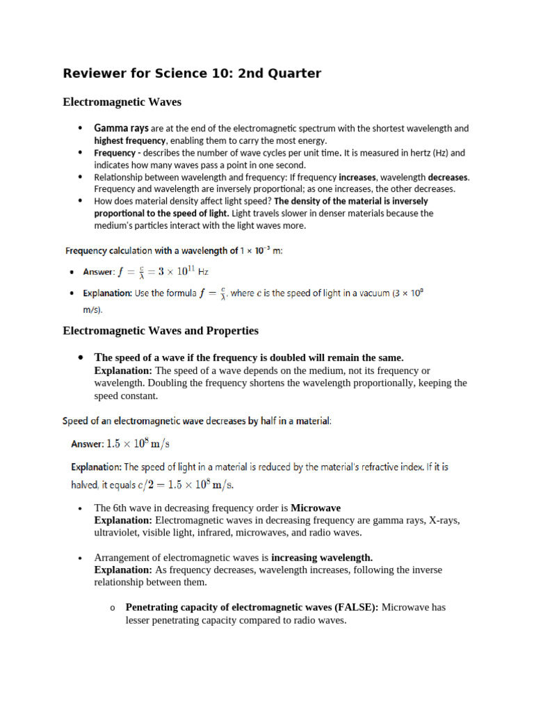 Electromagnetic Waves and Optics Overview | PDF | Electromagnetic ...