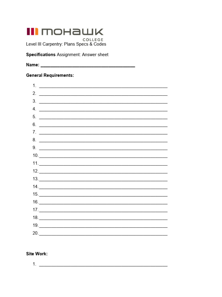 Specifications Assignment Answer Sheet | PDF | Chess Theory | Chess