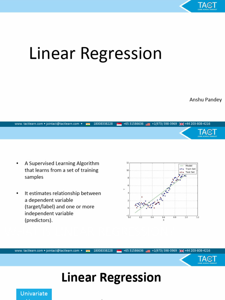 Linear Regression Overview and Use Cases | PDF | Dependent And ...