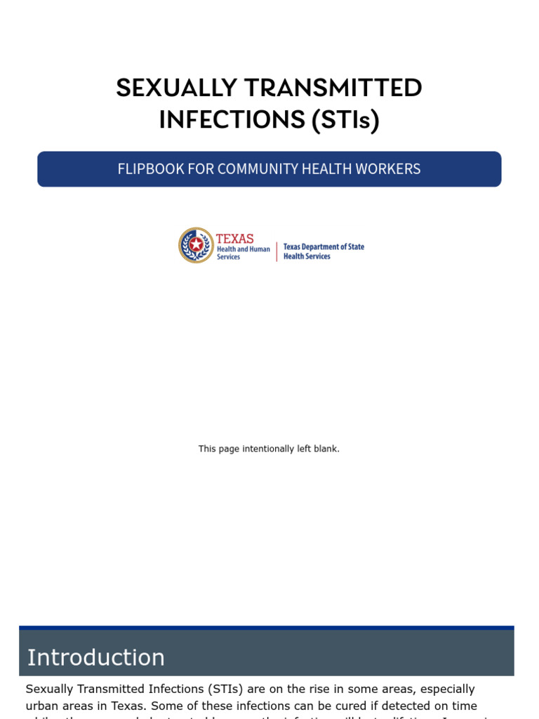 Community Health Workers' STI Guide | PDF | Sexually Transmitted ...