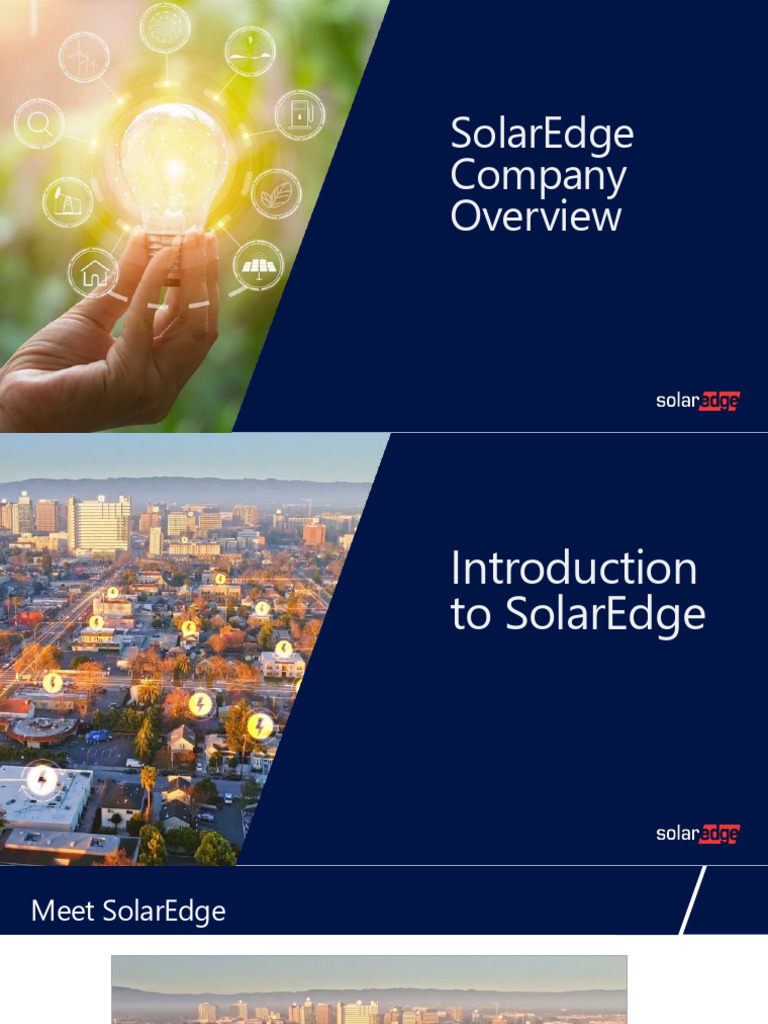 SolarEdge Company Overview and Solutions | PDF | Power Inverter ...