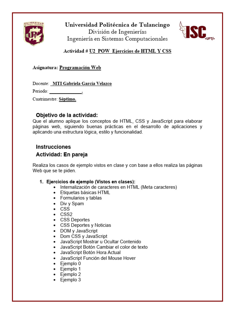 Material 97 U2 Pow HTML | PDF | HTML | Script Java