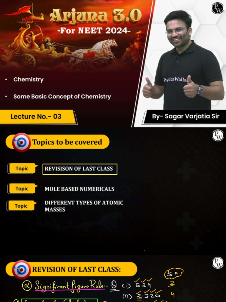 Some Basic Concept of Chemistry 03 _ Class Notes __ Arjuna NEET 3.0 ...