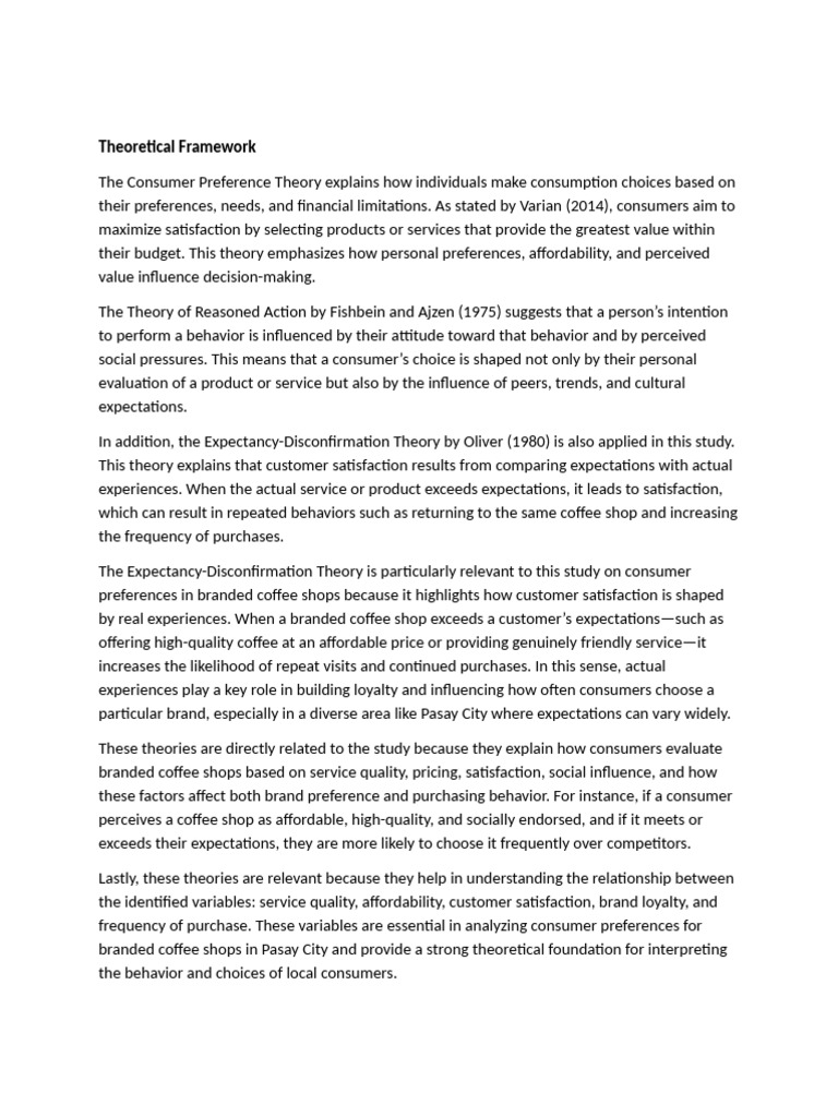 Theoretical Framework Draft | PDF | Consumer Behaviour | Brand