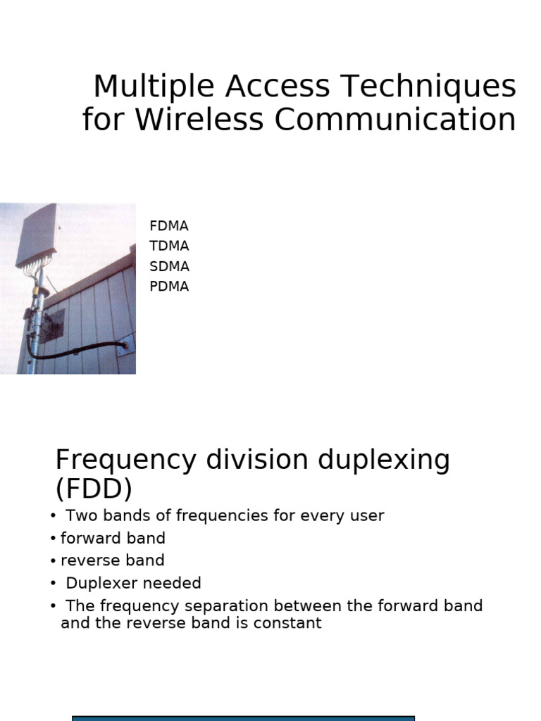 Wireless Communication Access Techniques | PDF | Channel Access Method ...