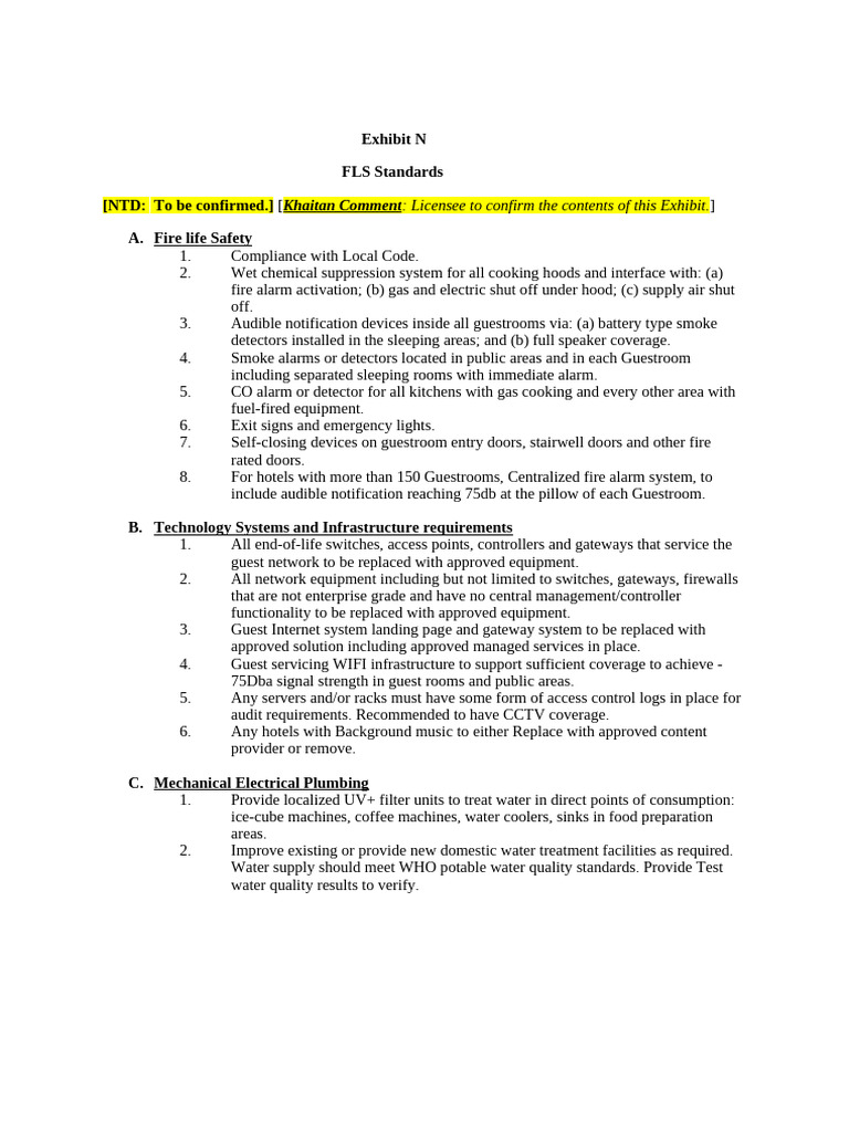 FLS Standards for Hotel Safety Compliance | PDF