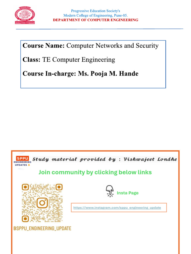 CNS Unit 1 by Pooja Hande - 240903 - 155643 | PDF | Computer Network ...