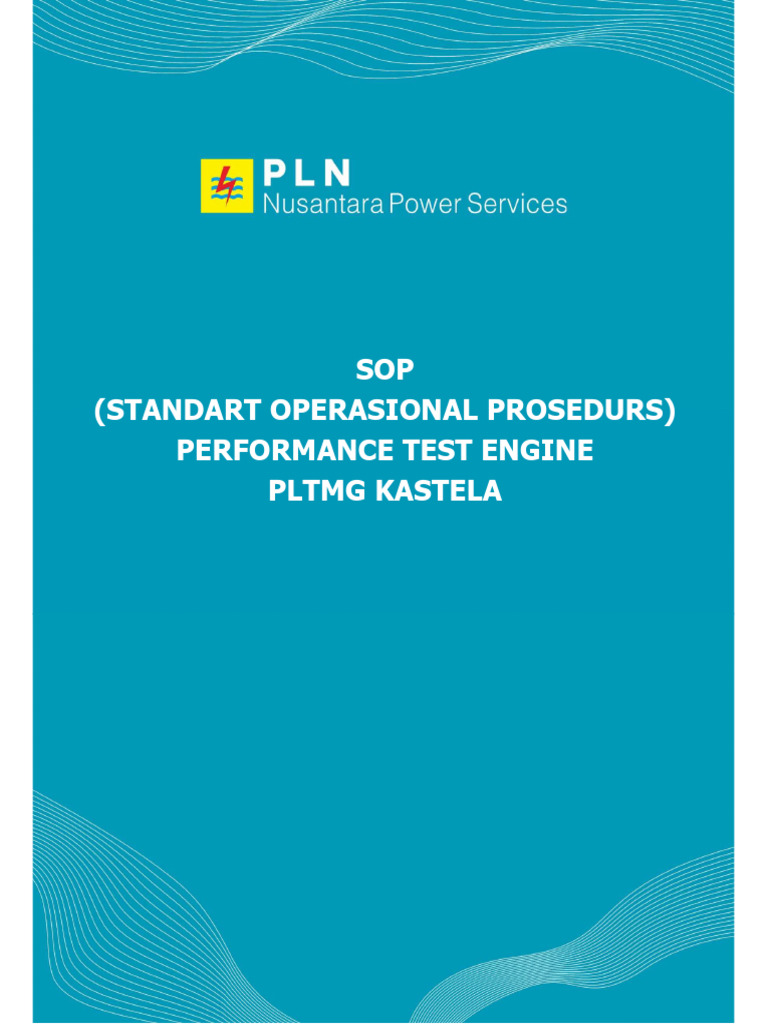 SOP Performance Test Engine PLTMG Kastela | PDF