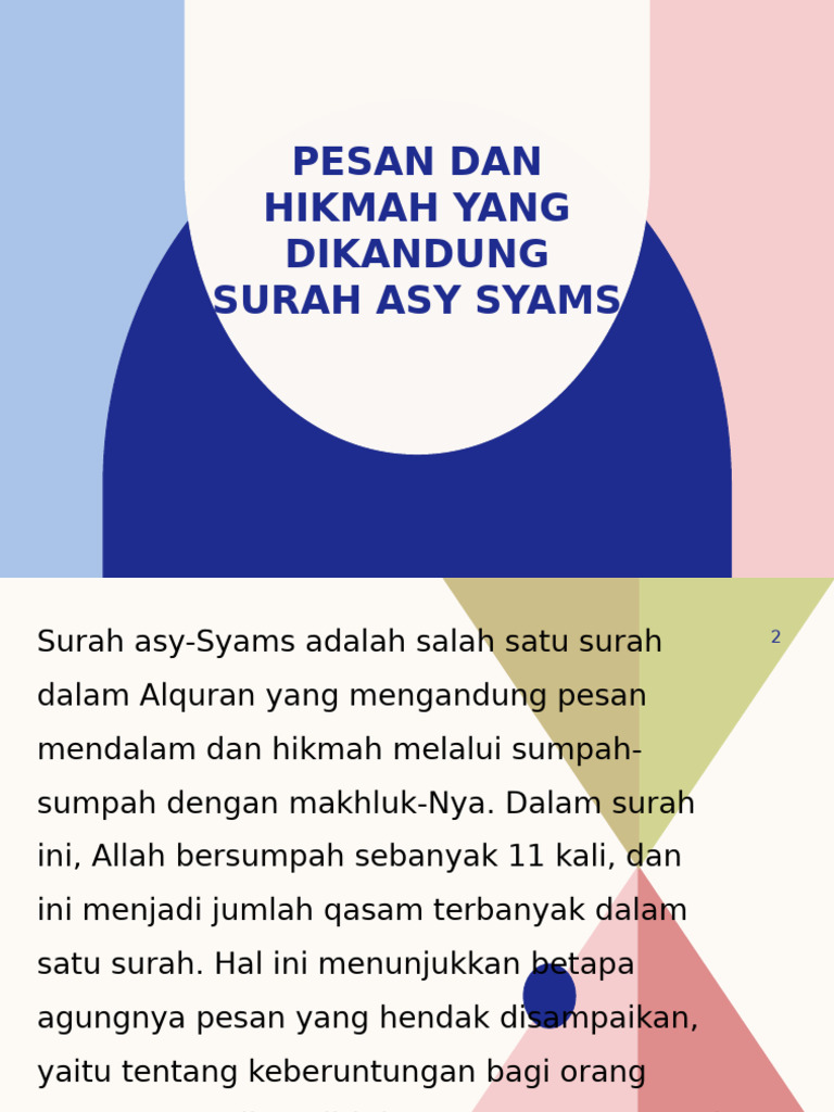 Hikmah Surah Asy-Syams Ayat 9-10 | PDF