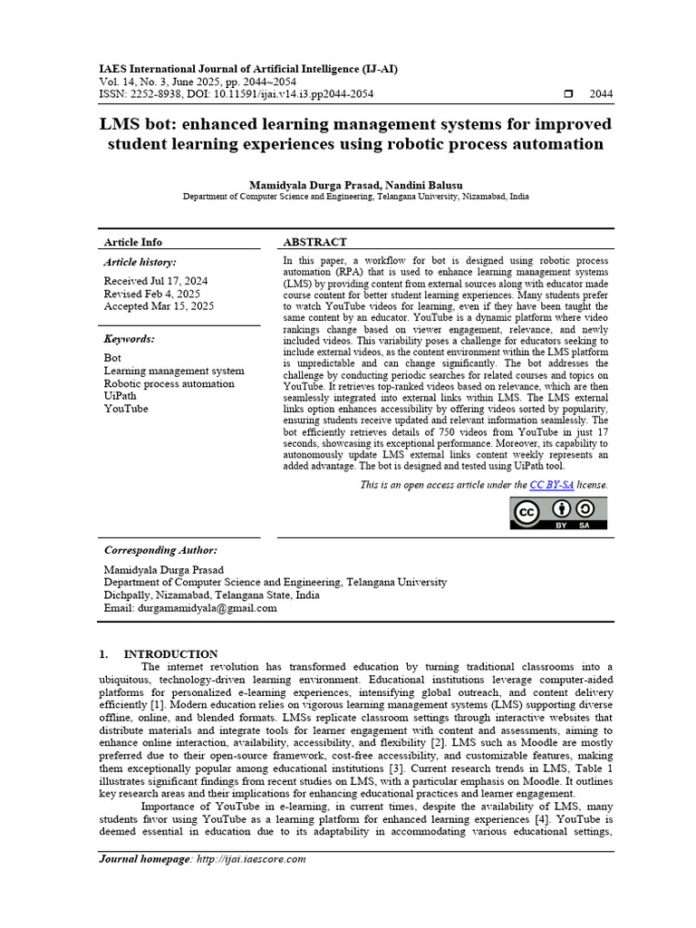 LMS Bot Enhances Learning with RPA | PDF | Educational Technology ...