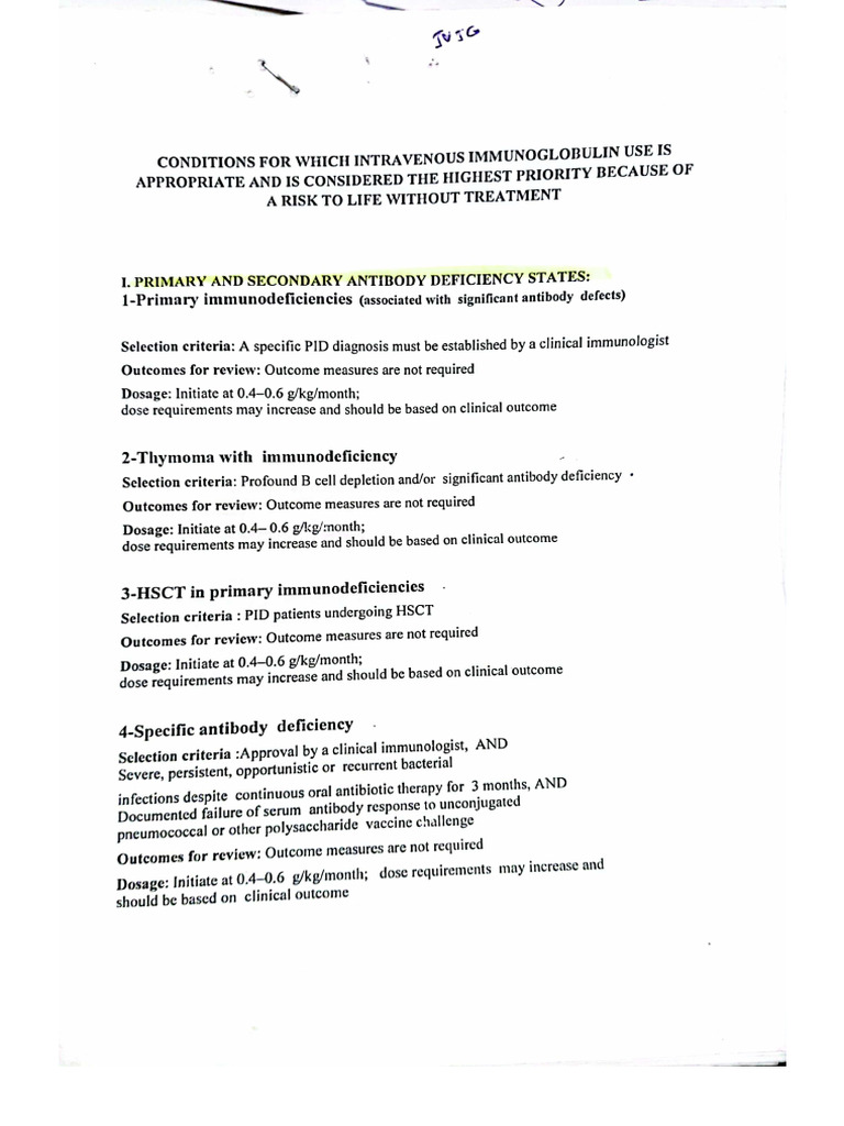 Ivig Protocol | PDF