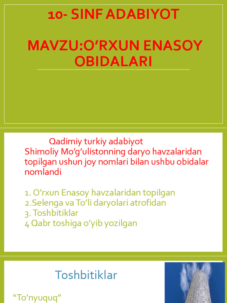 10 - Sinf Adabiyot | PDF