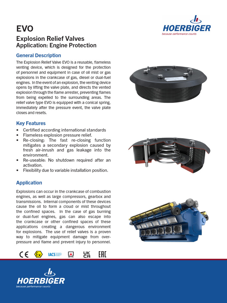 EVO Explosion Relief Valve Overview | PDF | Valve | Mechanical Engineering
