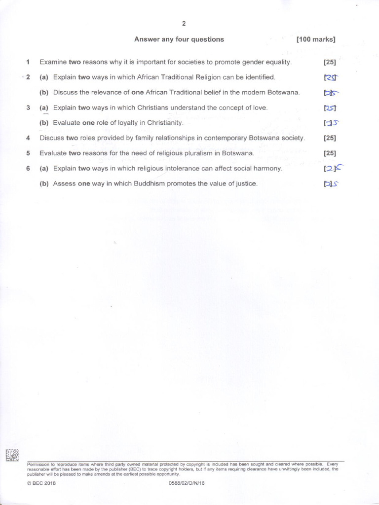 Paper 2 2018 | PDF