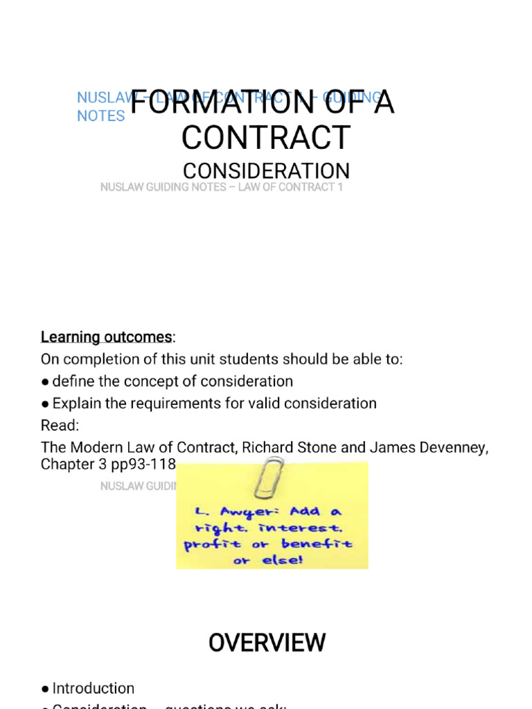 6 - Contract - Consideration | PDF