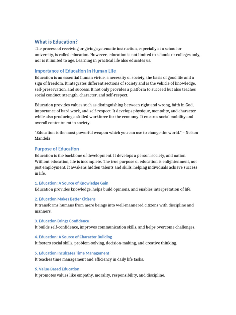 What Is Education | PDF