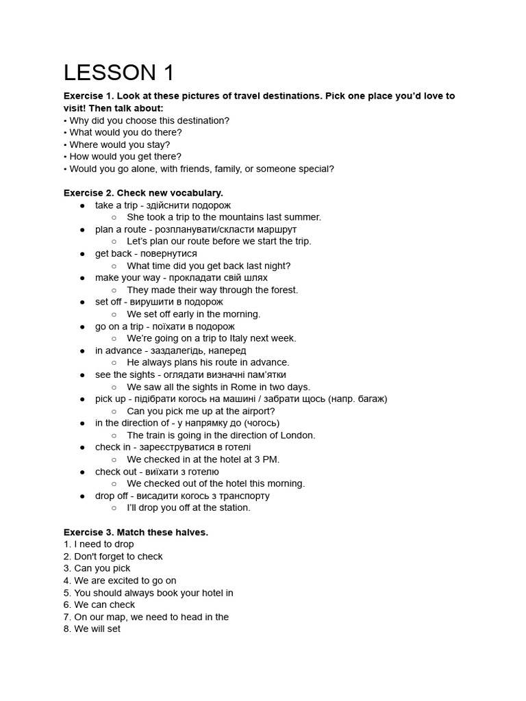 Lesson Plans | PDF | Tourism | Guide Book