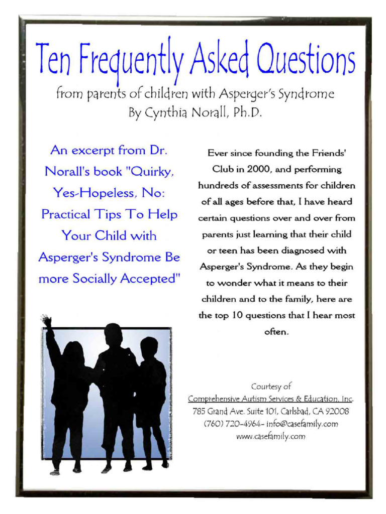 Asperger FAQ | PDF