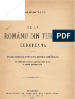 De La Romanii Din Turcia Europeana - Ioan Nenitescu - 1895