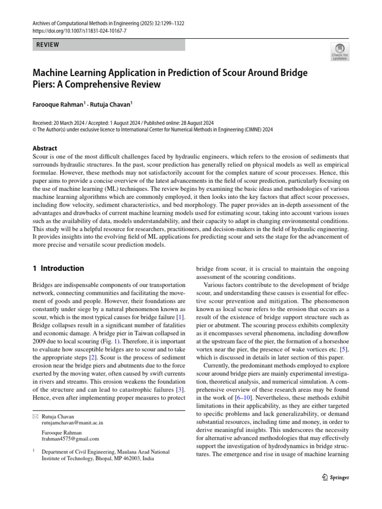 Machine Learning for Bridge Scour Prediction | PDF | Machine Learning ...