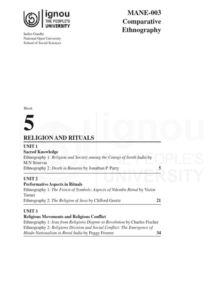 Comparative Ethnography of Religion | PDF | Vedas | Rituals