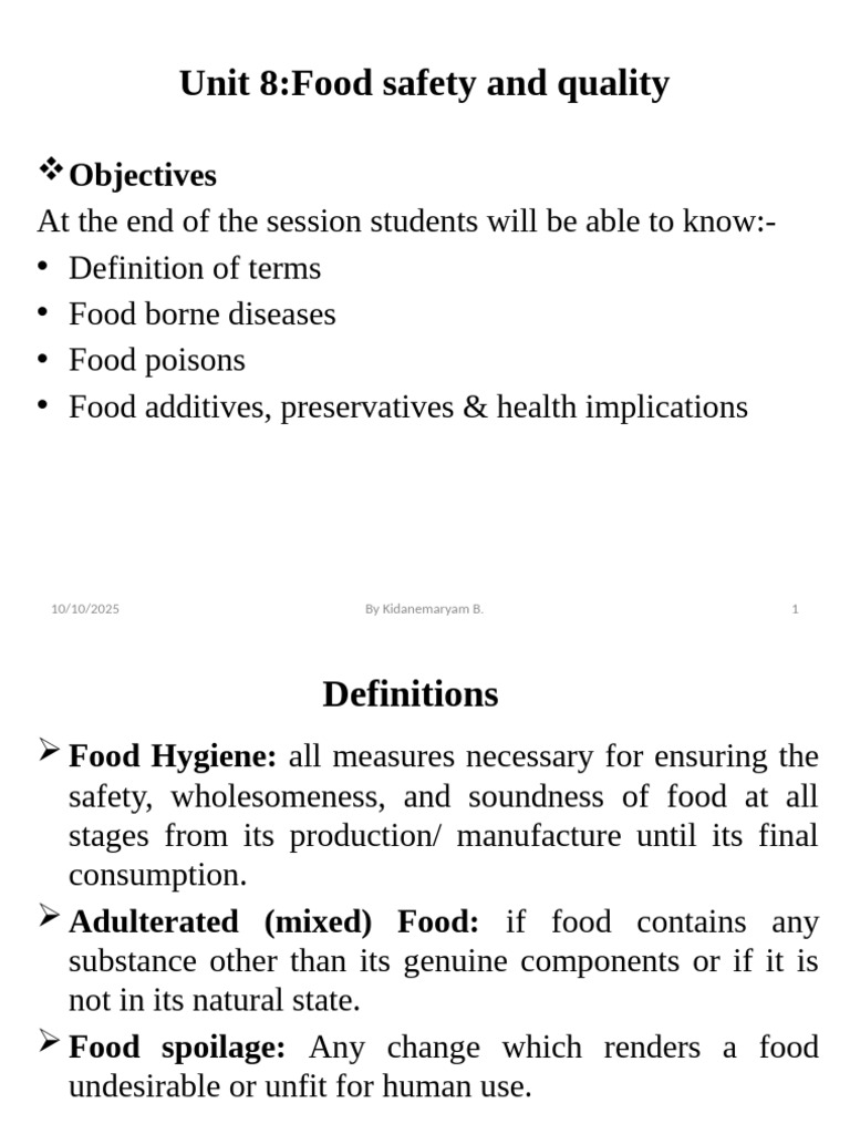 Food Safety, Quality, and Preservation Guide | PDF | Foods | Food ...