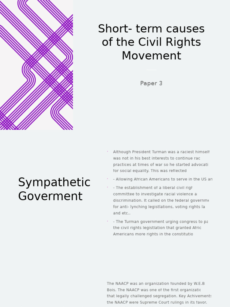 UTF-8Short - Term Causes of The Civil Rights Movement | PDF