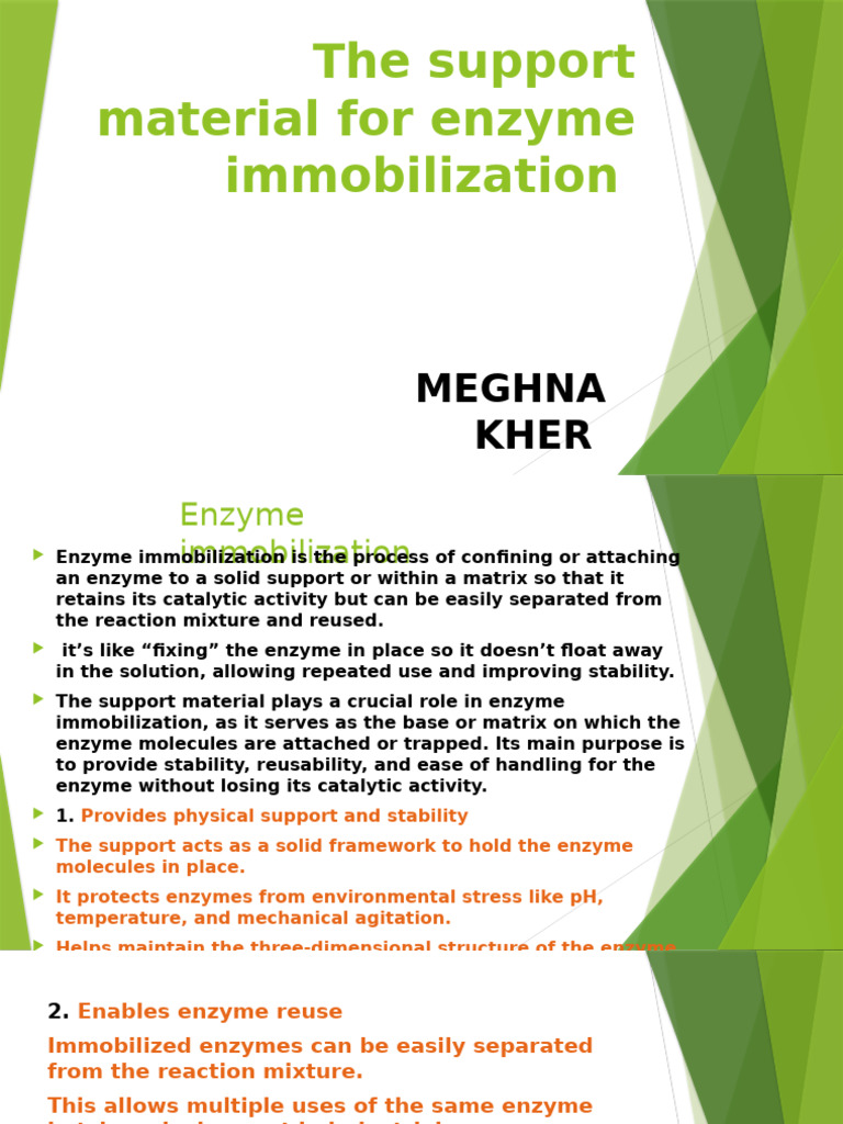 Enzyme Immobilization Support Materials | PDF | Enzyme | Materials