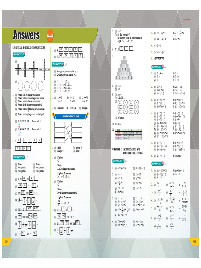Mathematics Form 2 Ans | PDF | Convex Geometry | Mathematics