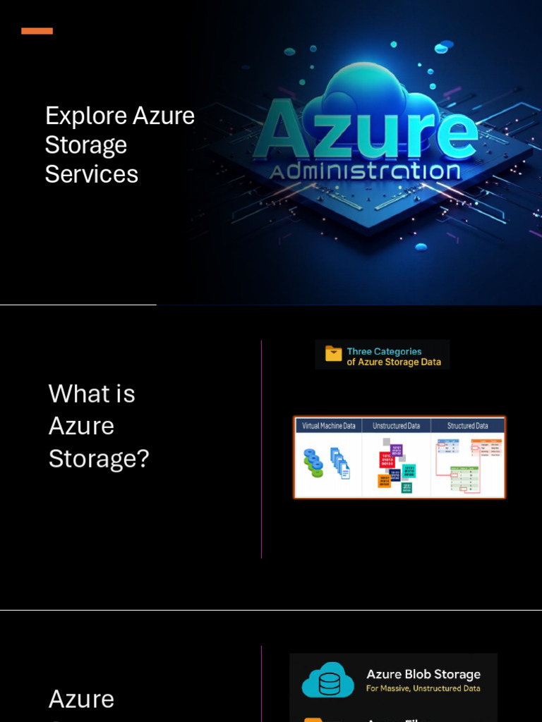 Azure Storage Services Overview Guide | PDF