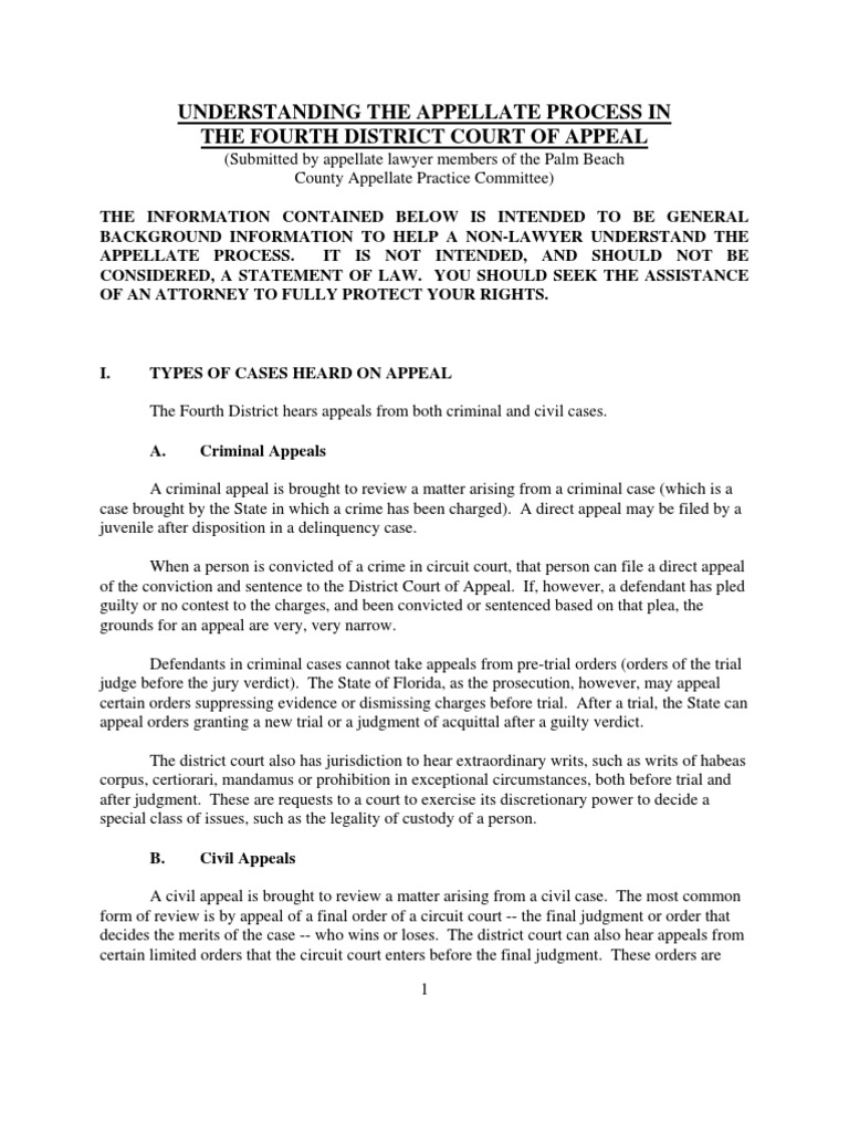 Appellate Process 05072010 | PDF | Brief (Law) | Procedures Of The ...