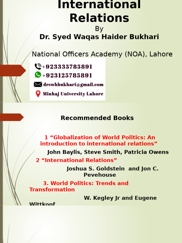 Understanding International Relations | PDF | Global Politics ...