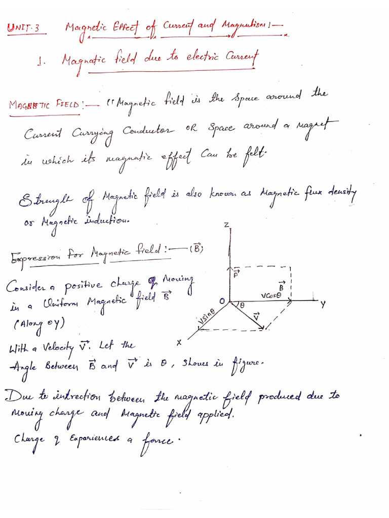Magnetic Effect of Current and Magnetism | PDF