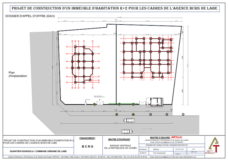 Projet Immeuble R+2 BCRG Labé | PDF