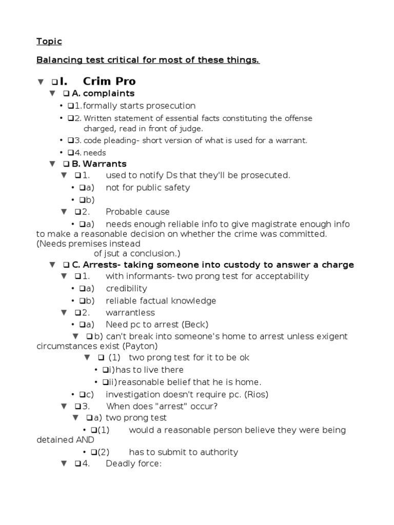 Crim pro attack outline picture