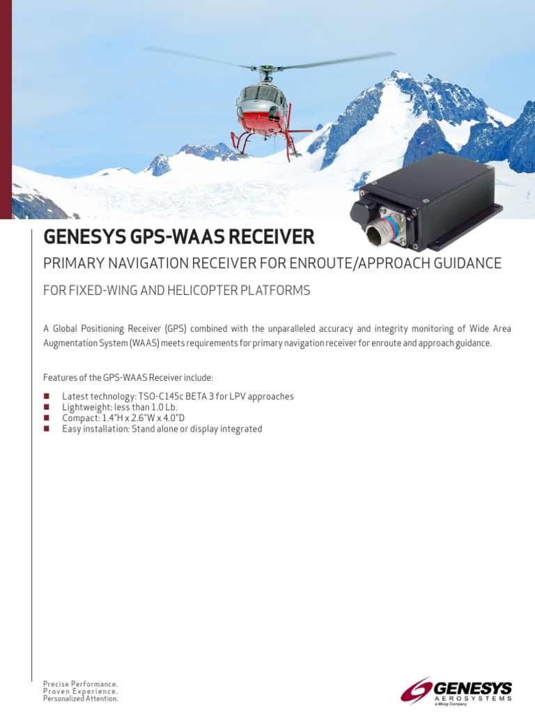 GPS-WAAS Receiver for Aviation Navigation | PDF | Global Positioning ...